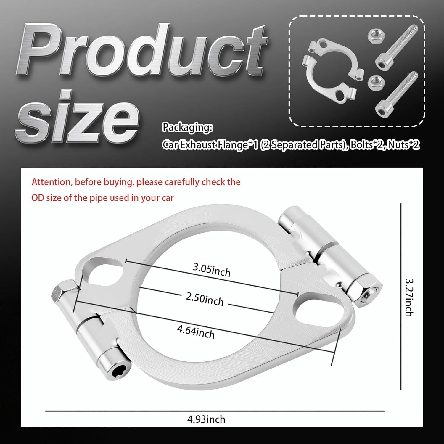 Kit de reparación de brida de escape KIFIDAN 12.5x8.3 cm