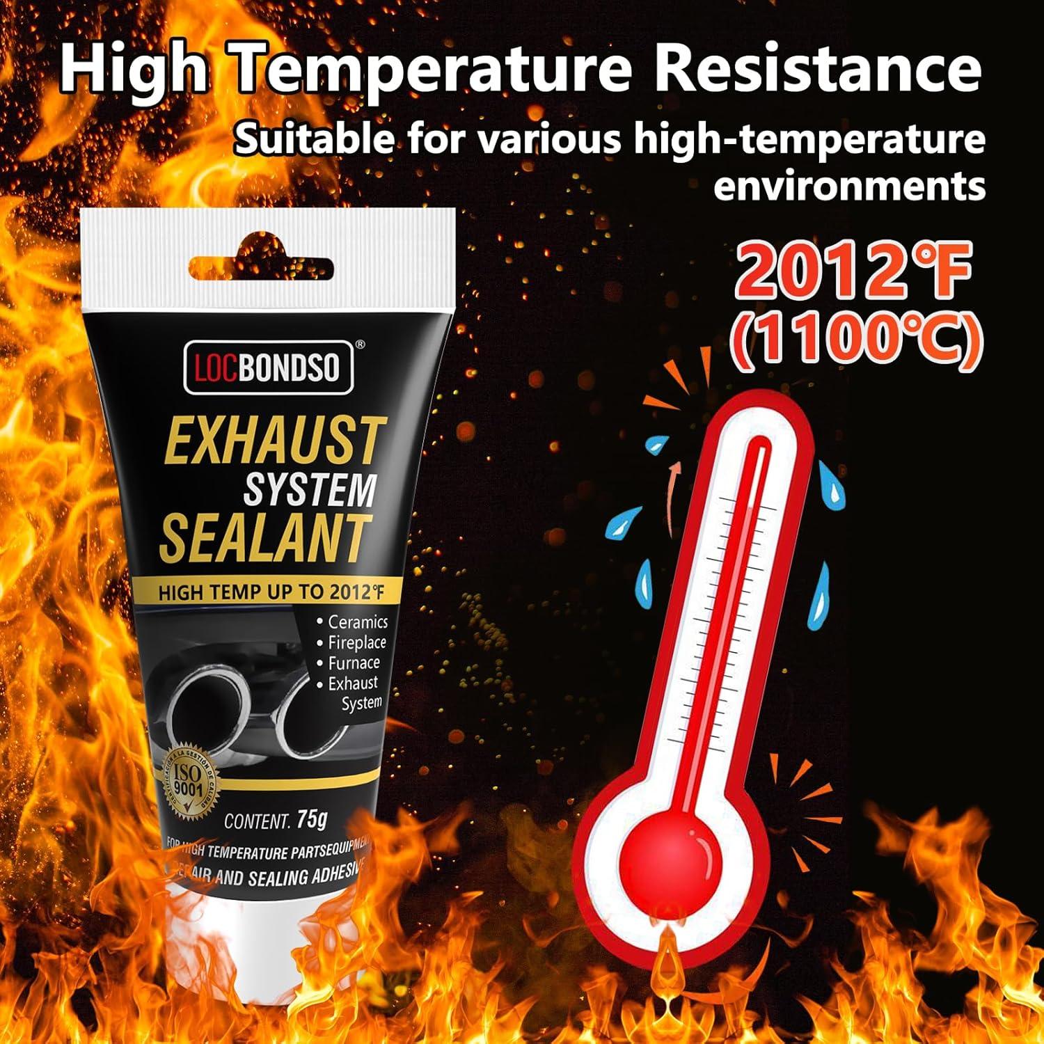 Sellador de Silenciador LOCBONDSO 2.6 oz Alta Temperatura