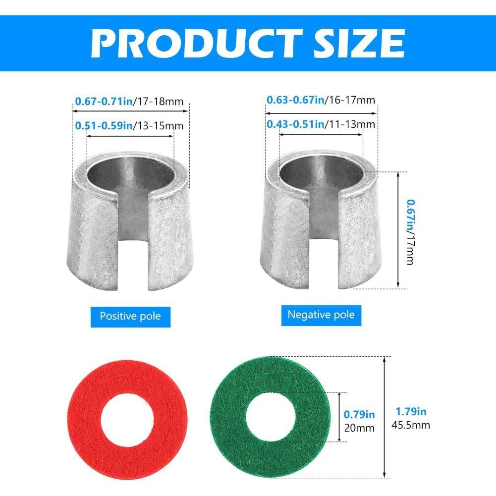 Kit de 10 Espaciadores para Terminales de Batería AQEENURA