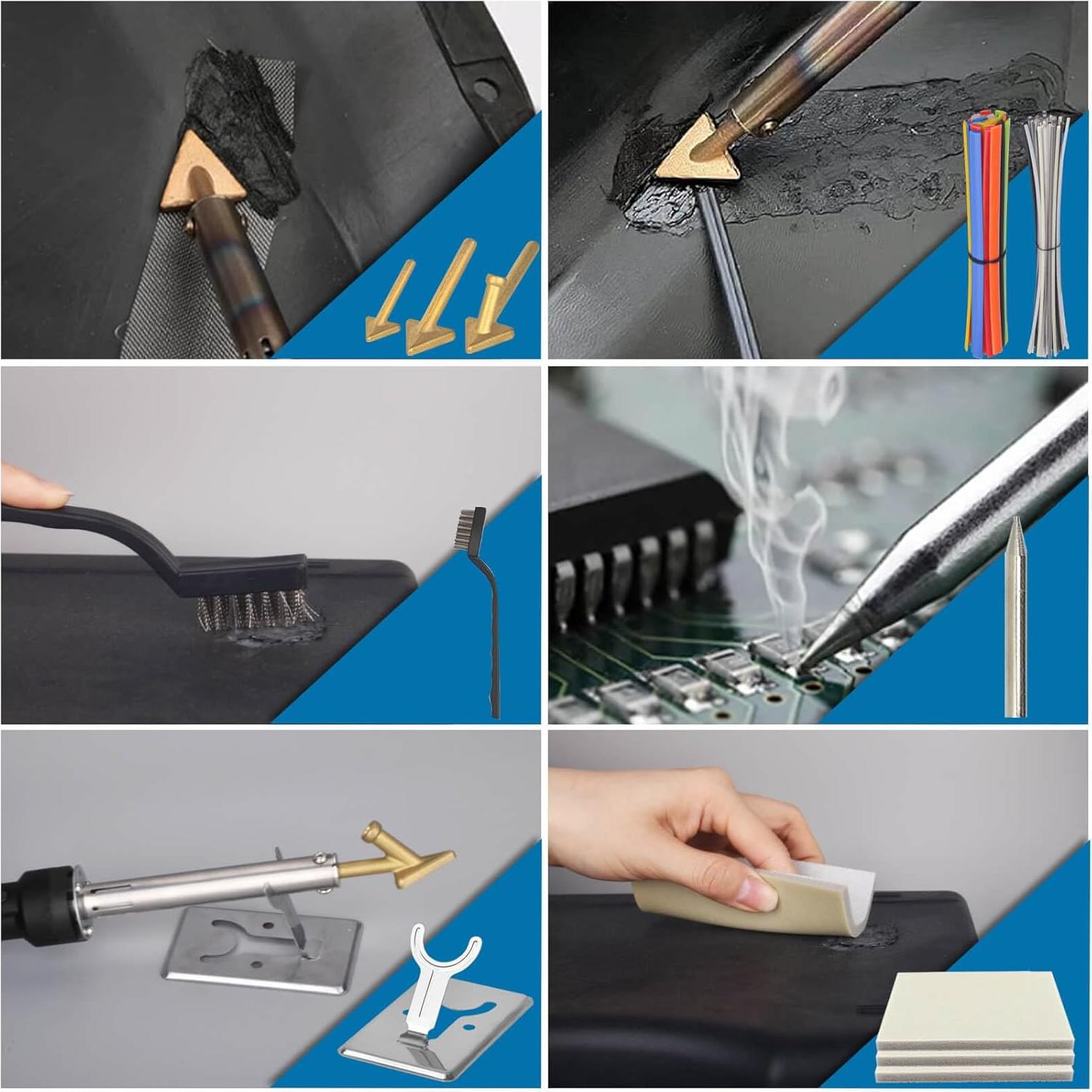 Kit de Soldador de Plástico Ppizkk 130W con Accesorios