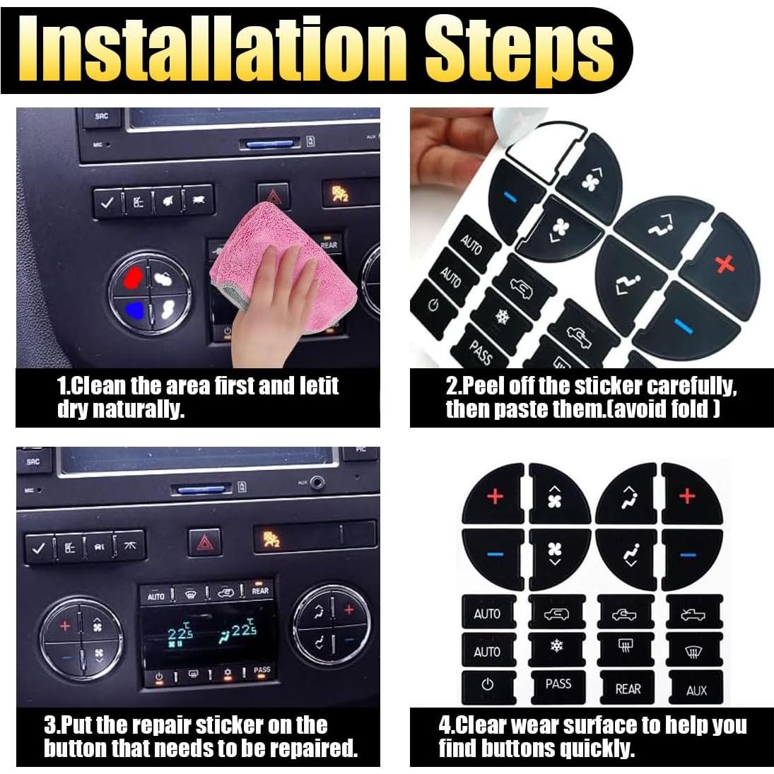 Calcomanías de Reparación de Botones de A/C Joycourt 2007-2015