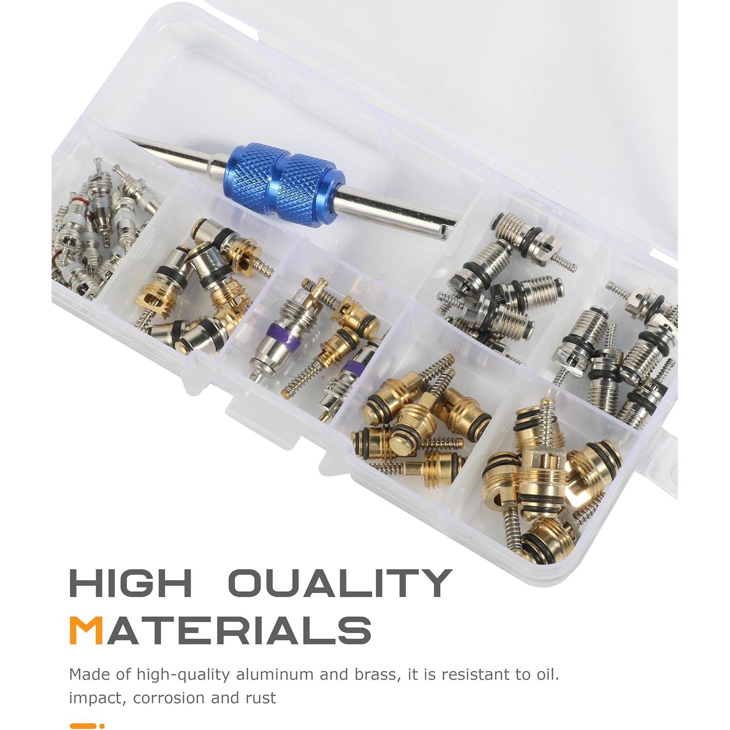 Kit de Válvula Schrader 40PCS SCUARI R134a para AC