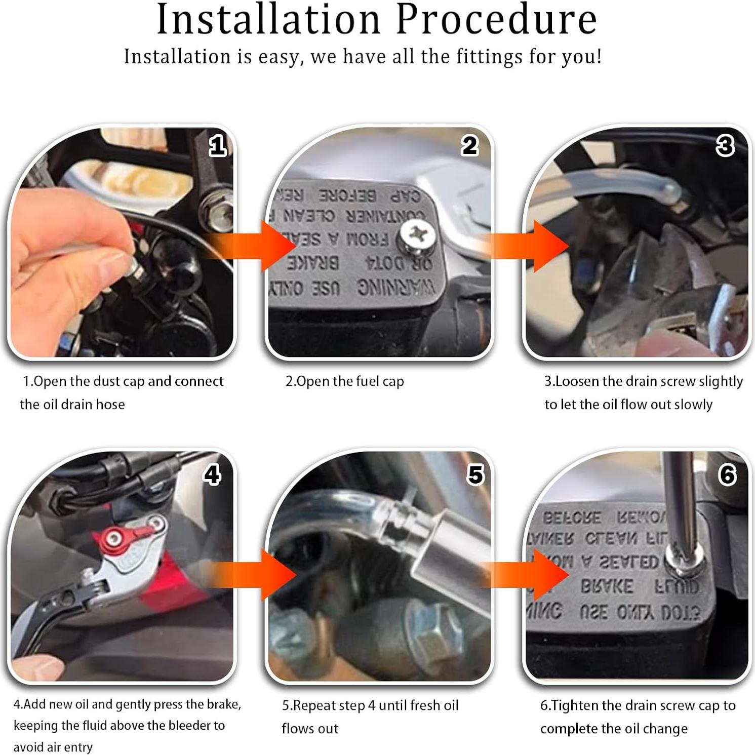 Kit de Sangrado de Frenos OFBAND - 4 Mangueras y Válvulas