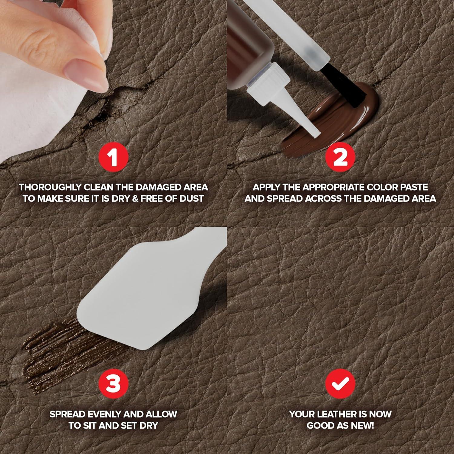 Kit de Reparación de Cuero y Vinilo Stock Your Home - 10 Tubos