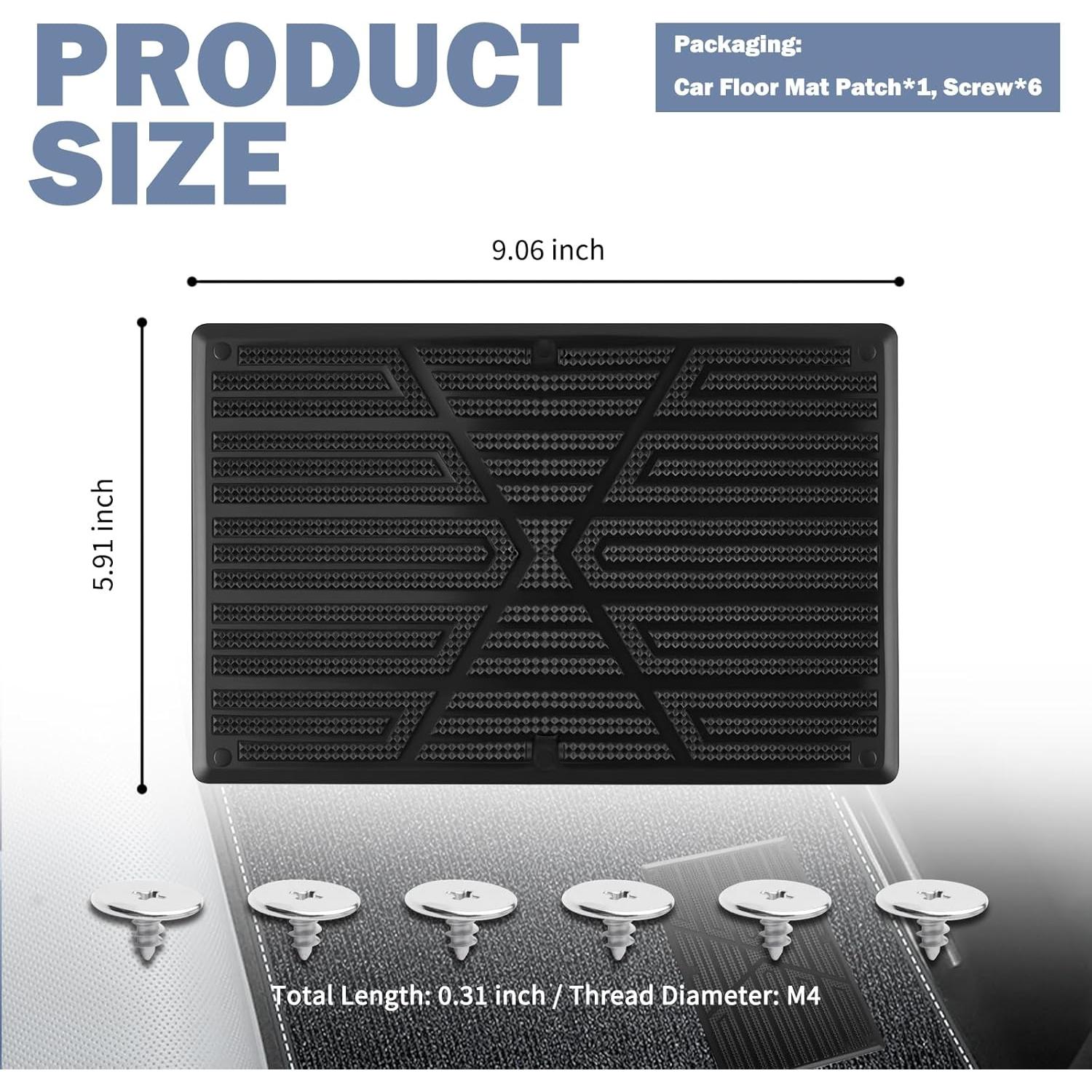 Parche Antideslizante Figpade para Alfombrillas de Automóviles 23x15cm