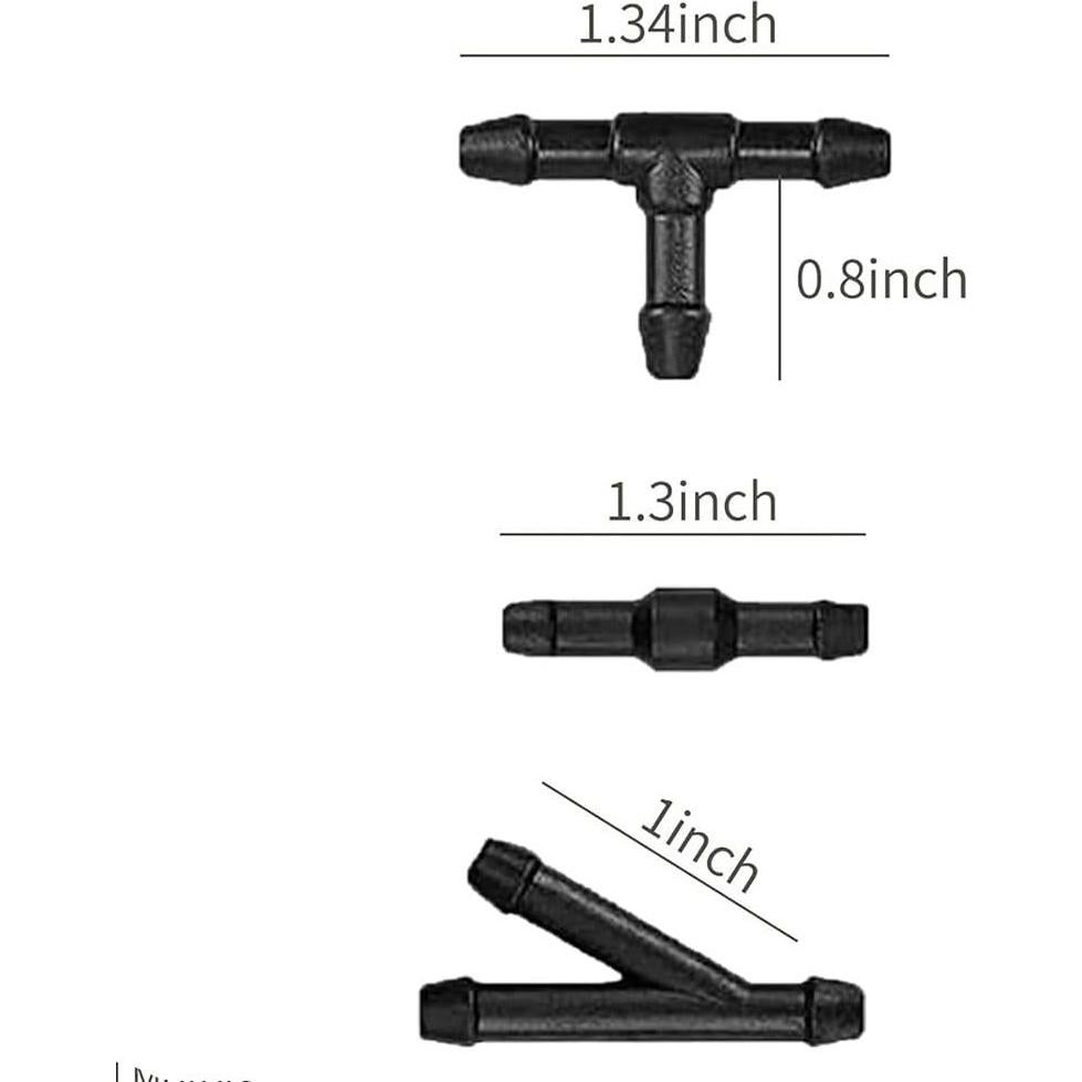 100 Conectores de Manguera Lavaparabrisas Auto OEMONEG