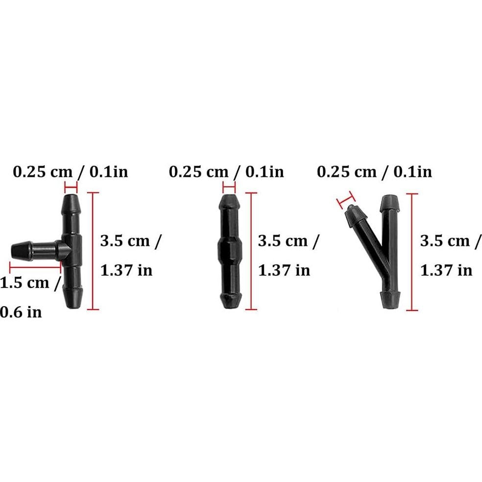 100 Conectores de Manguera Lavaparabrisas Auto OEMONEG