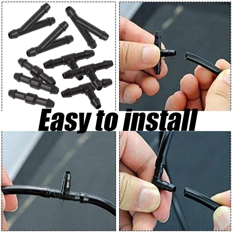 Kit de Manguera de Lavaparabrisas Cwouna 4m con 12 Conectores