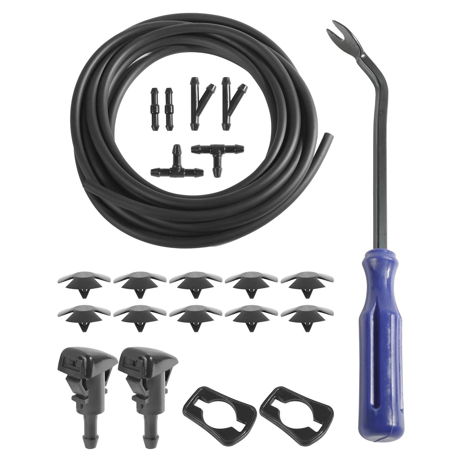 Kit de Manguera de Lavado de Parabrisas UBOG 22 Piezas 3.96m