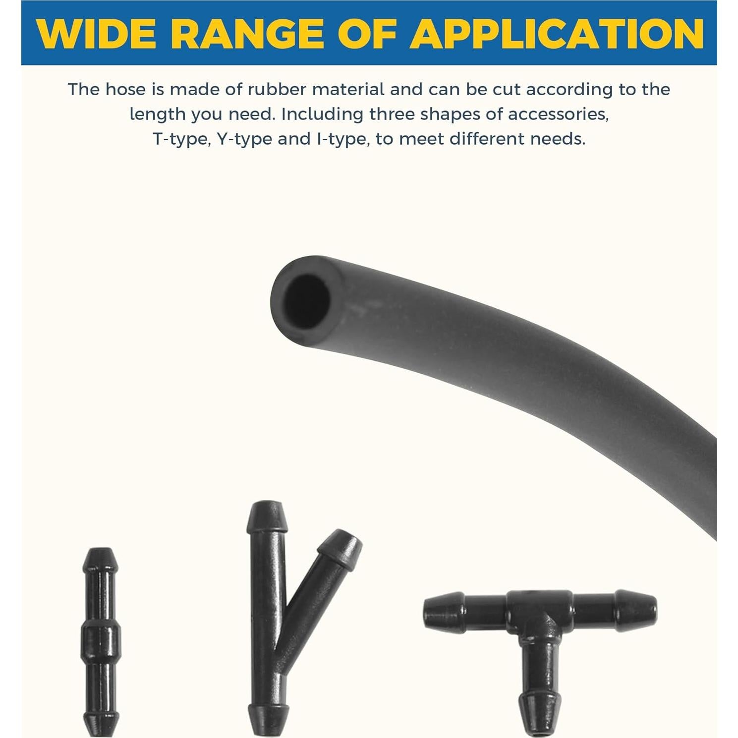 Kit de Manguera de Lavado de Parabrisas UBOG 22 Piezas 3.96m