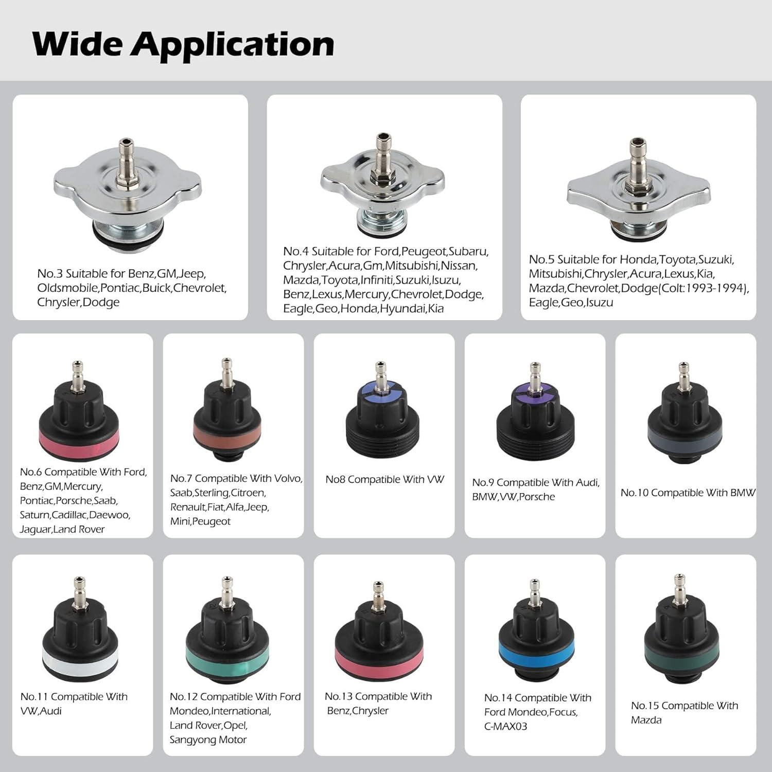Kit de Prueba de Presión de Refrigerante DKwoeshg con Adaptadores
