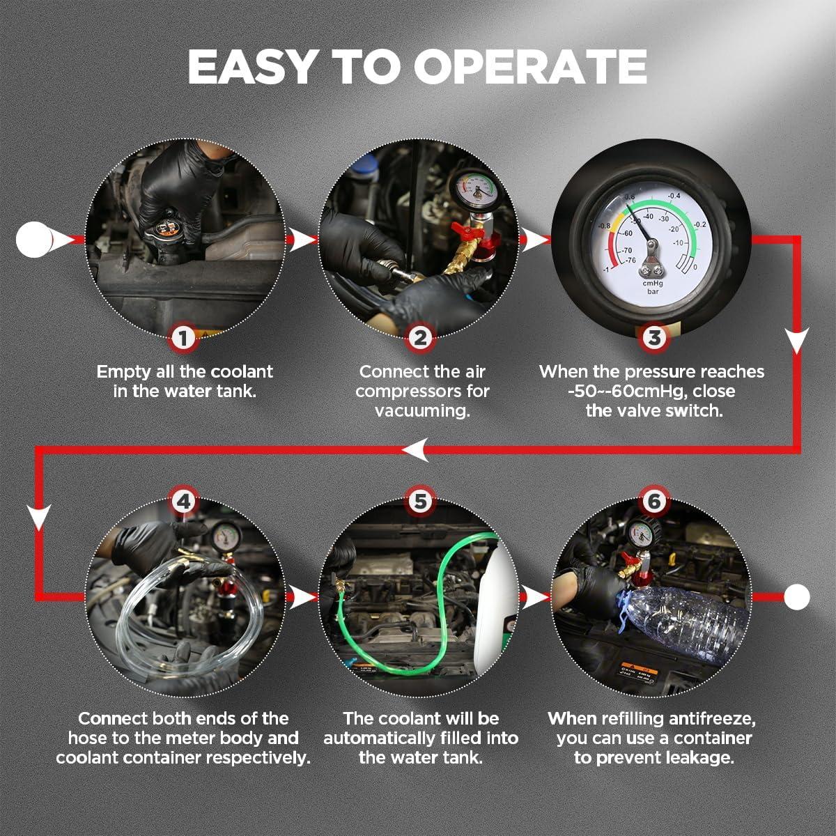 Kit de Recarga de Refrigerante CMTOOL - Vacío, 105 cm, 1.57 kg