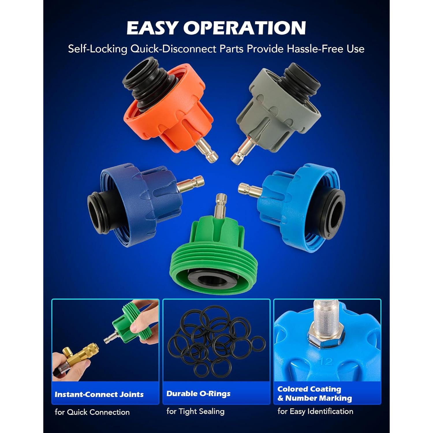 Kit de Prueba de Presión de Refrigerante Orion Motor Tech 31 Piezas