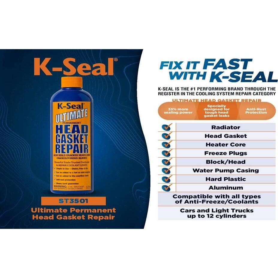 K-Seal ST3501 Sellador de Junta de Culata 473ml Reparación Permanente