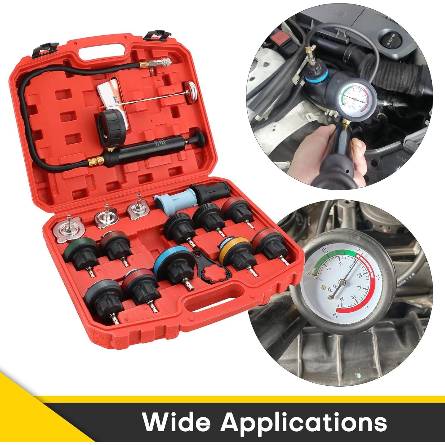 Kit de Probador de Presión de Radiador Acymner ZH1025-1 18PCS