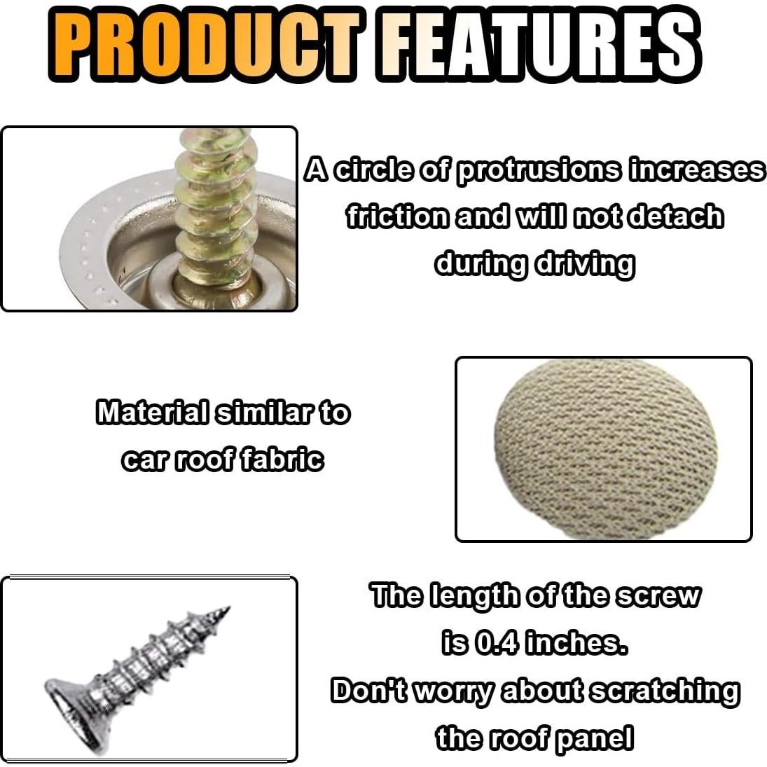 Kit de Reparación de Techo de Coche GLSOWEE 60 Piezas