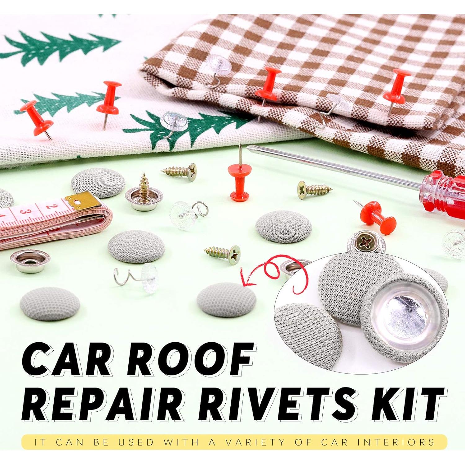 Kit de Reparación de Techo de Automóvil Swpeet 272 Piezas Gris