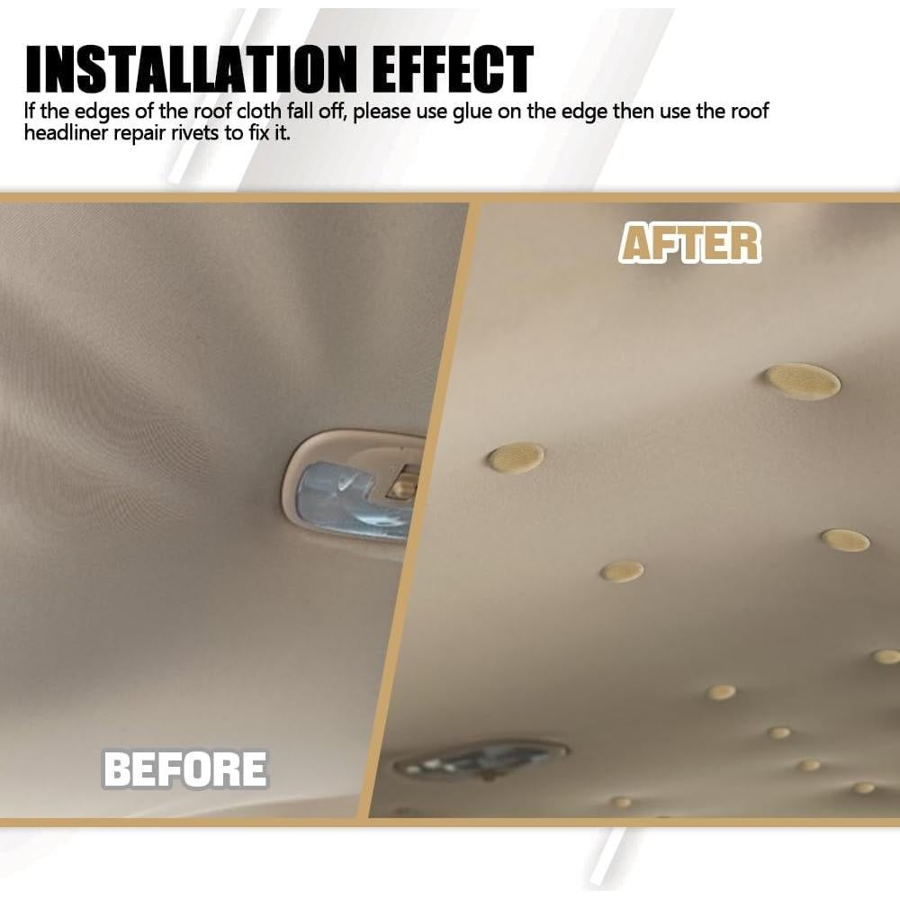 Kit de Reparación de Techo de Coche 60 Piezas PACLVIO Beige