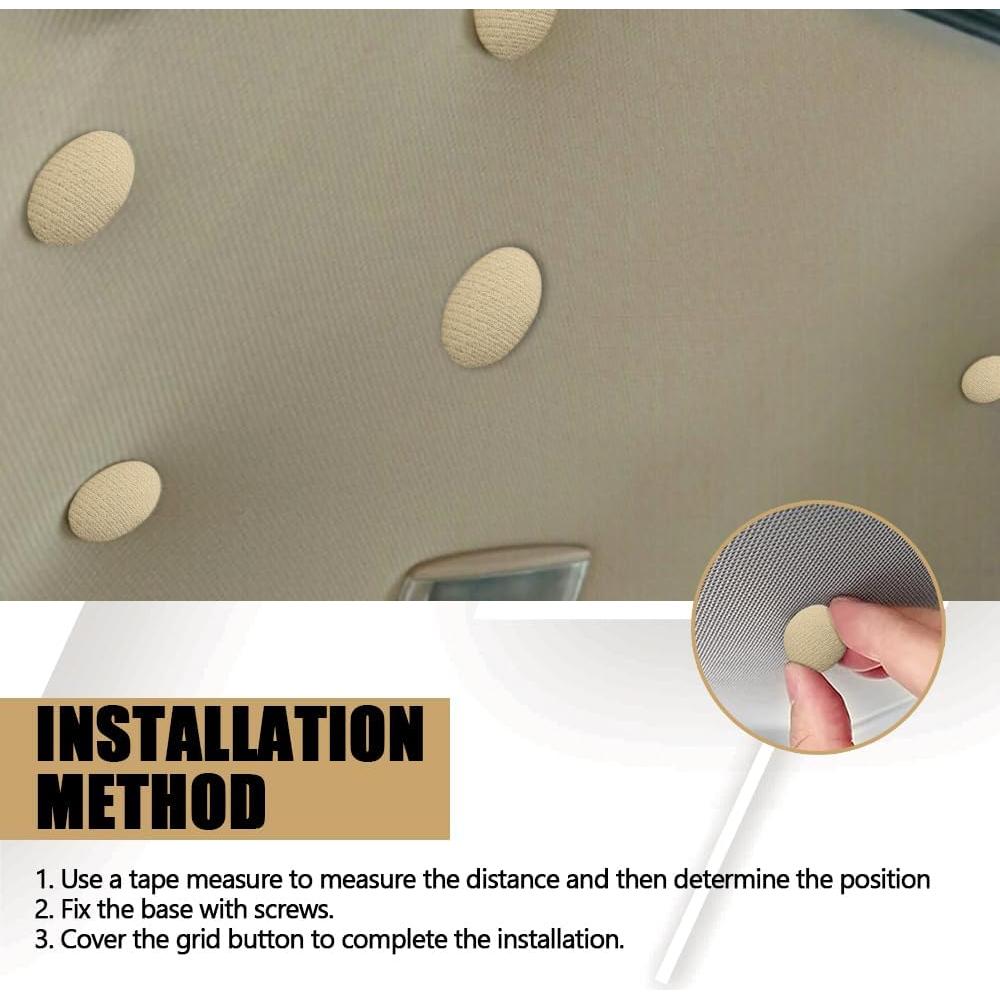 Kit de Reparación de Techo de Coche 60 Piezas PACLVIO Beige