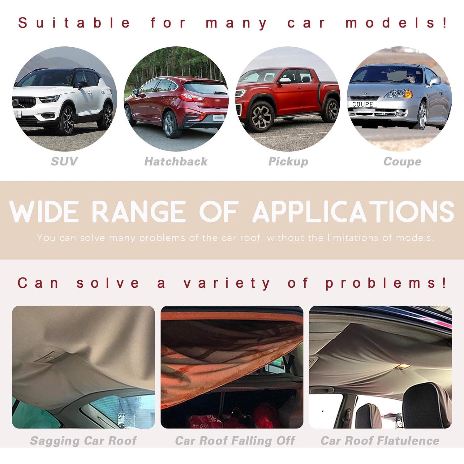 Kit de Reparación de Techo de Auto Hilitchi 152 Piezas Beige