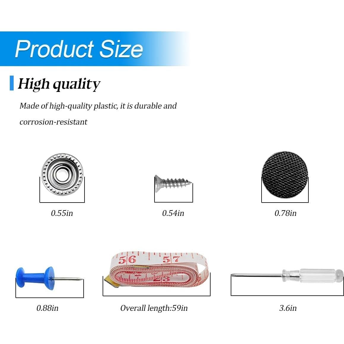 Kit de Reparación de Techo de Automóvil Sandfren 60PCS Negro