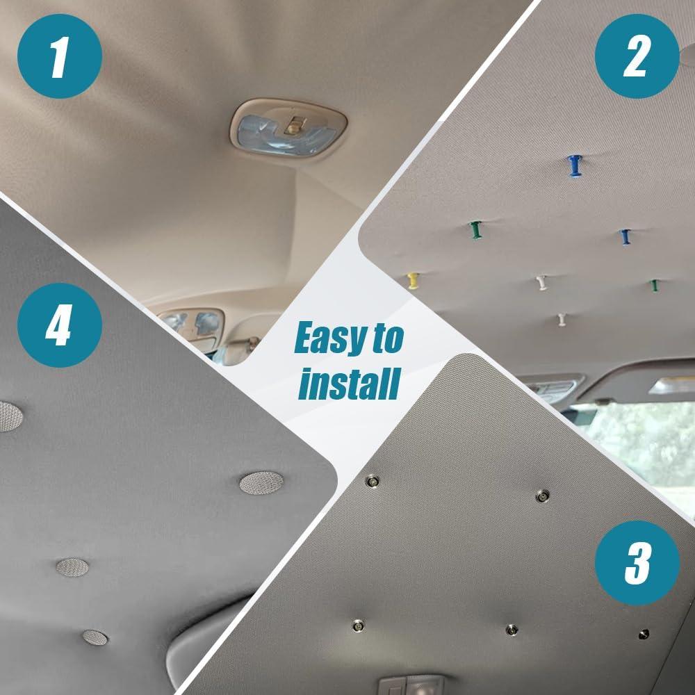 Kit de Reparación de Techo de Coche Kutyun - 24 Botones y Herramientas