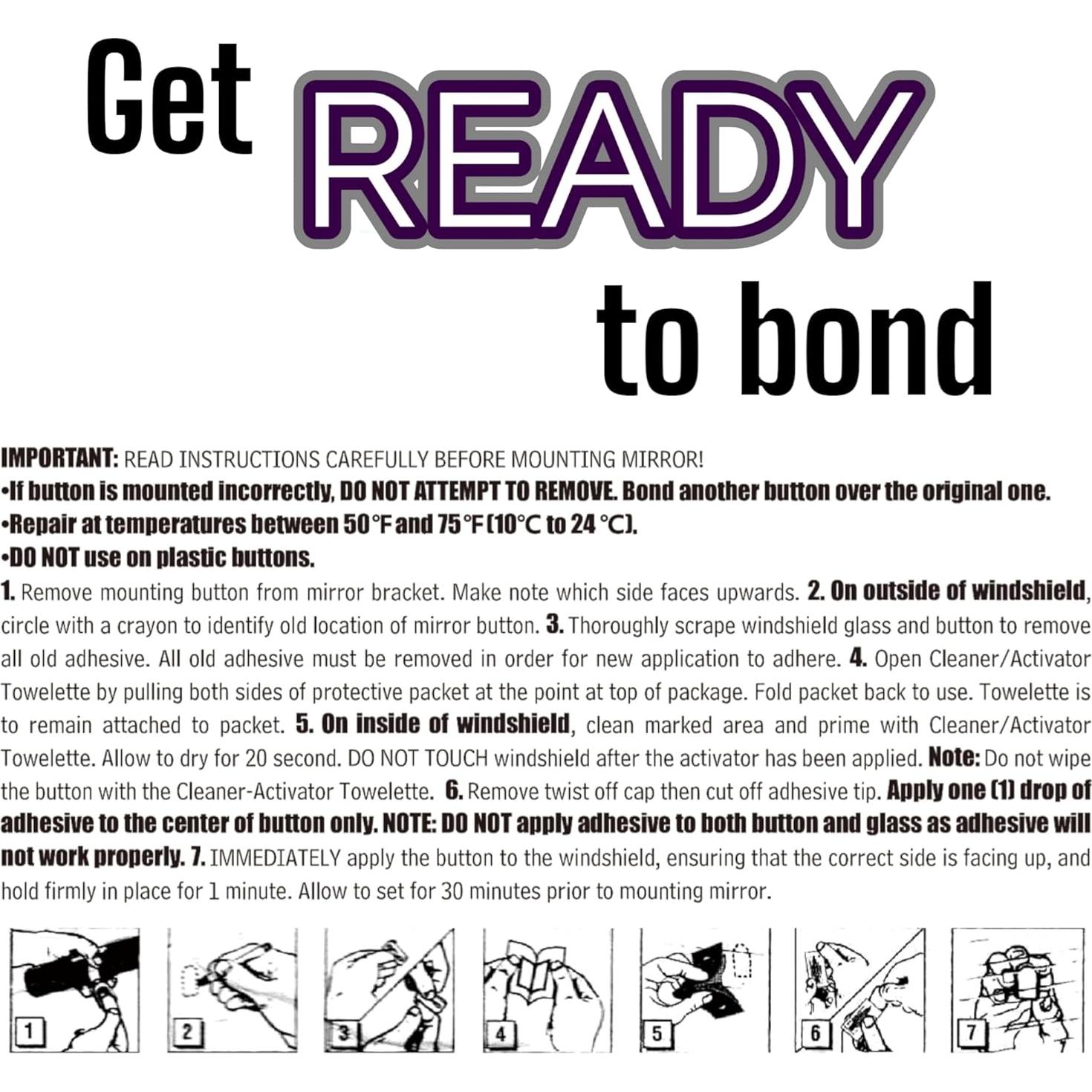 Adhesivo para Espejo Retrovisor Ready 28g, Curado en 15min