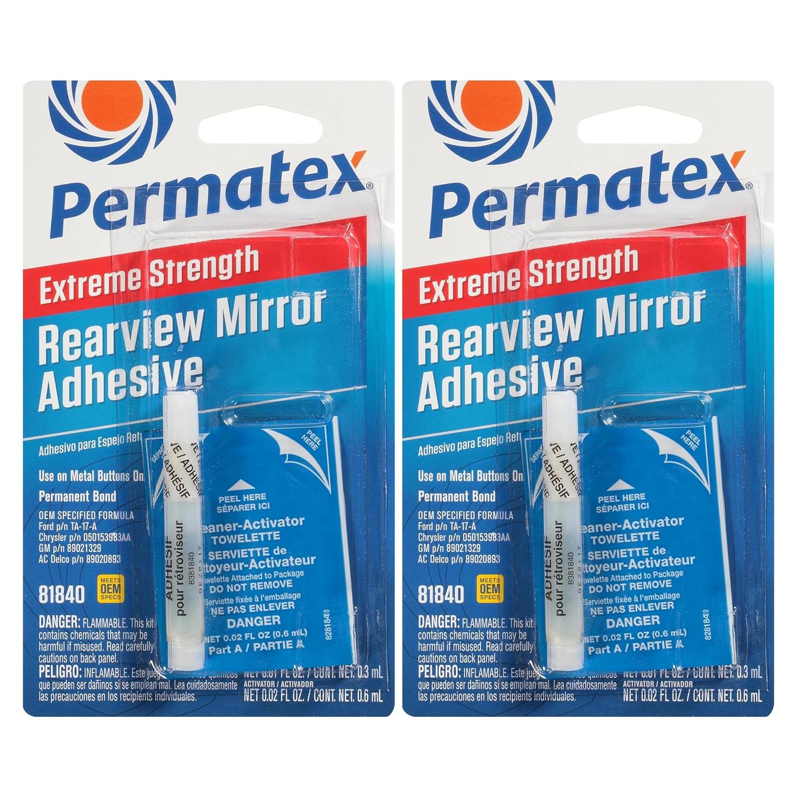 Adhesivo Profesional para Espejos Retrovisores Permatex 81840 - Blanco (Paquete de 2)