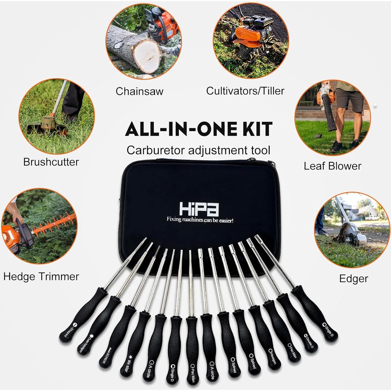 Hipa Kit de 14 Herramientas de Ajuste de Carburador y Probador de Chispa