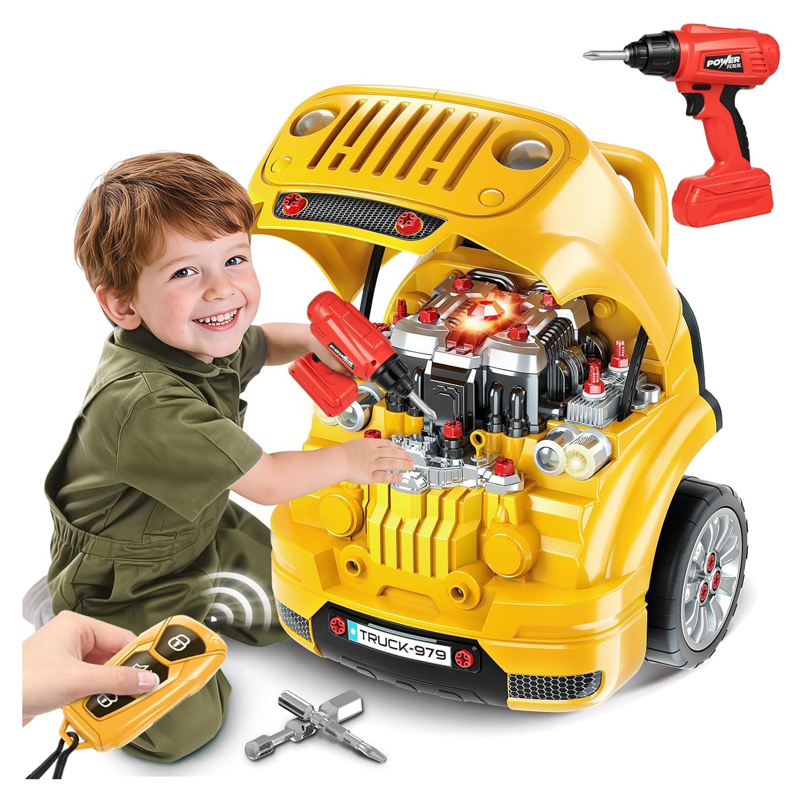 Set de Juguetes de Motor de Camión Grande Jumlys - 59 Piezas