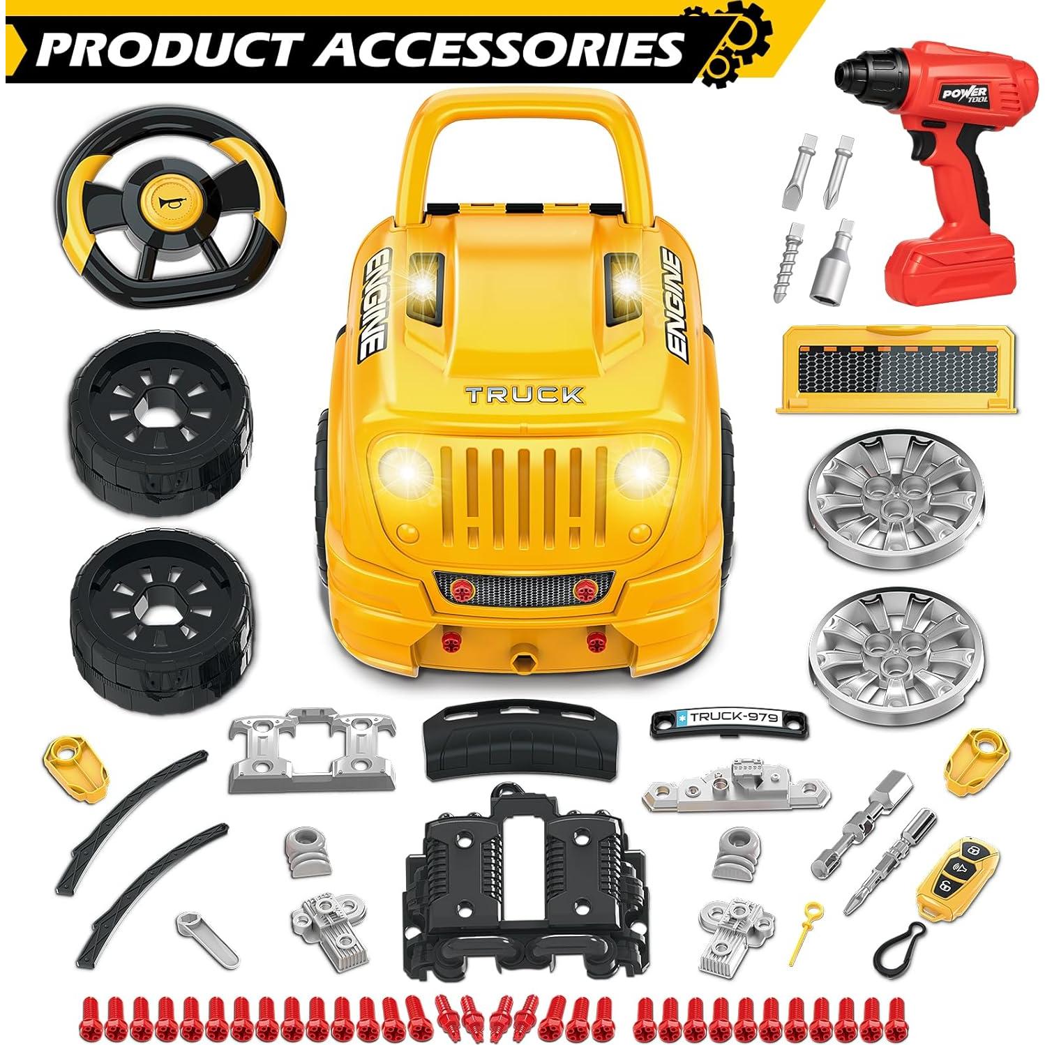 Set de Juguetes de Motor de Camión Grande Jumlys - 59 Piezas