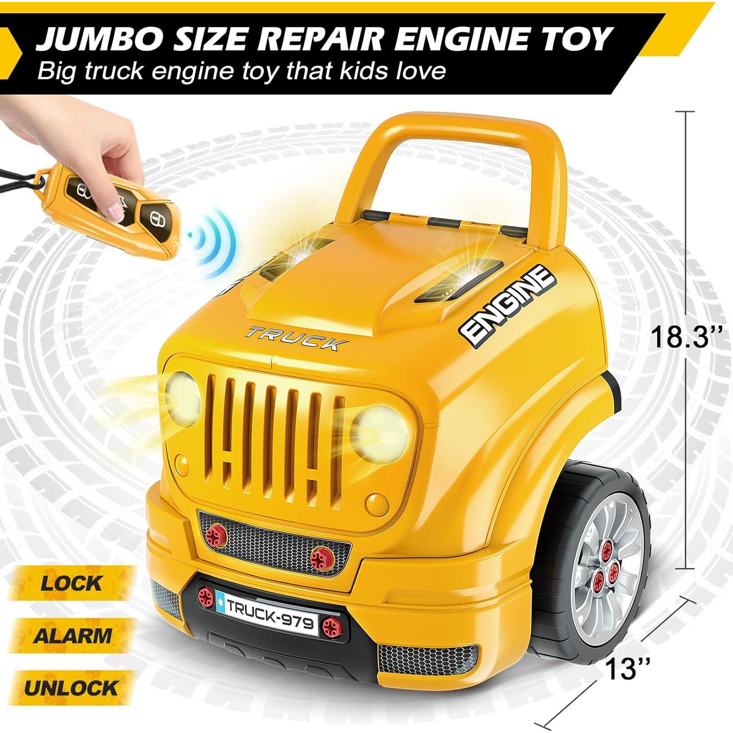 Set de Juguetes de Motor de Camión Grande Jumlys - 59 Piezas