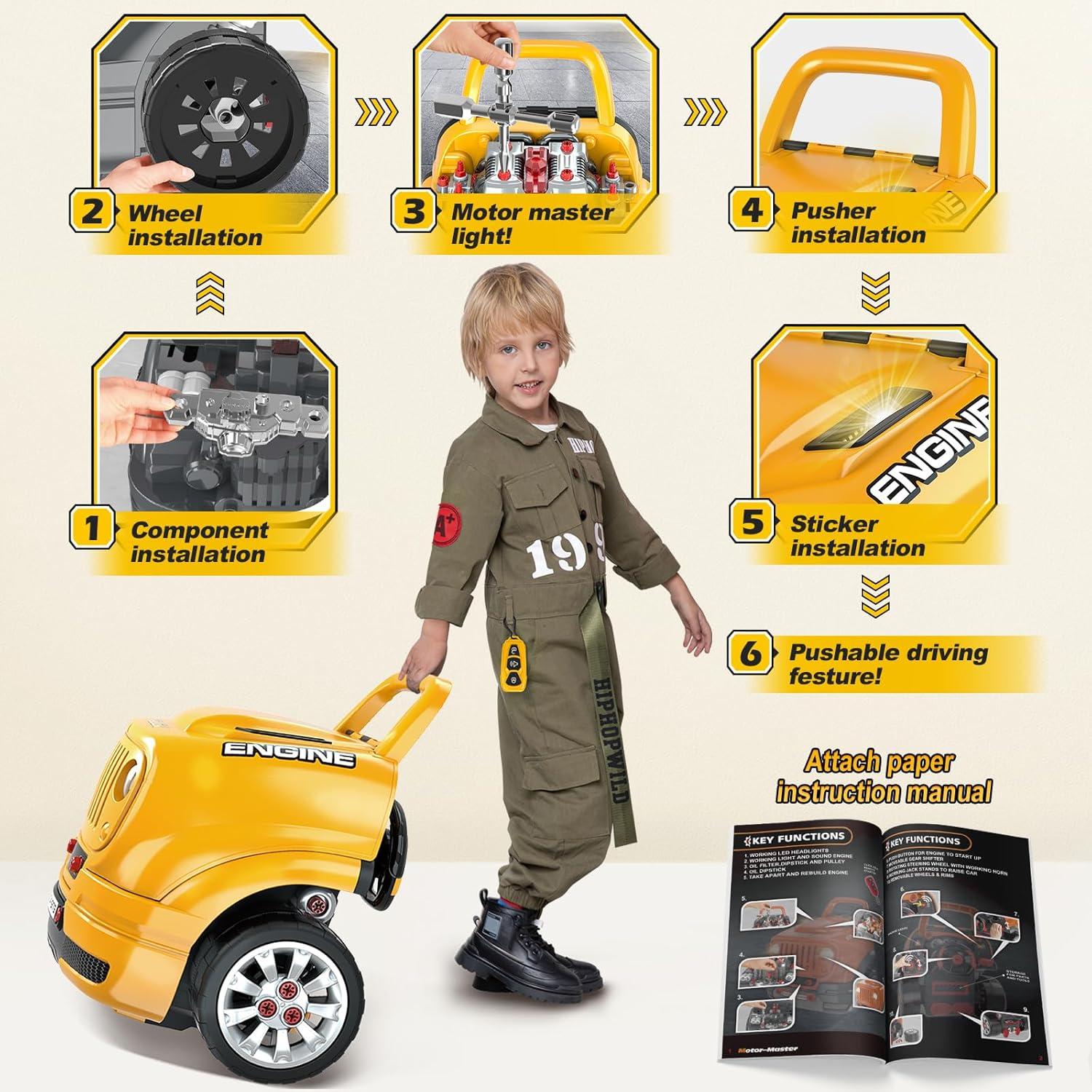 Set de Juguetes de Motor de Camión Grande Jumlys - 59 Piezas