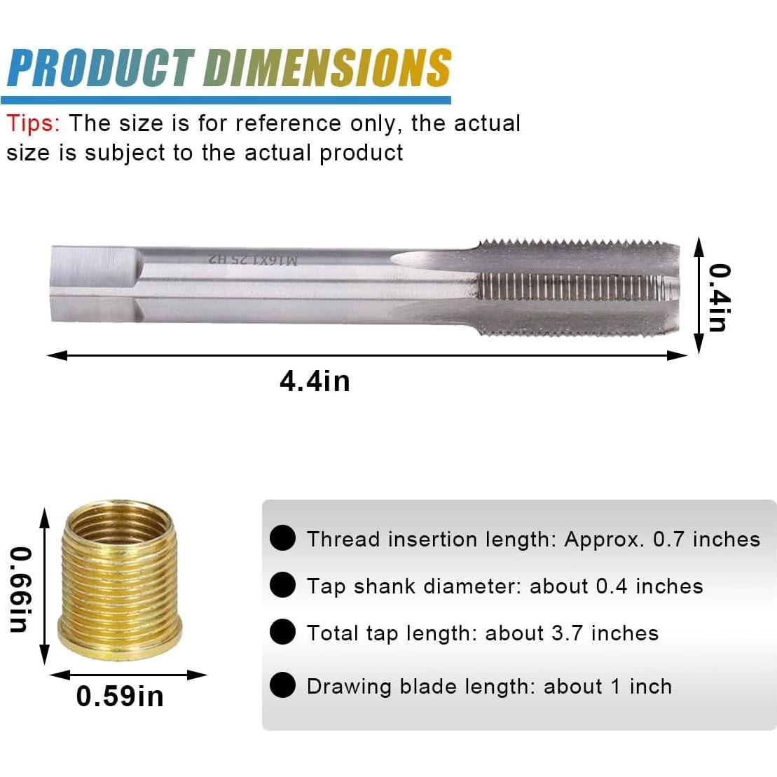 Kit de Reparación de Roscas de Bujía UHANBUT M14x1.25