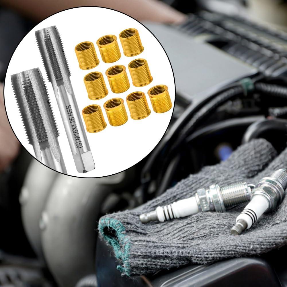 Kit de Reparación de Roscas de Bujías NINEFOX M14x1.25 - 10 Piezas
