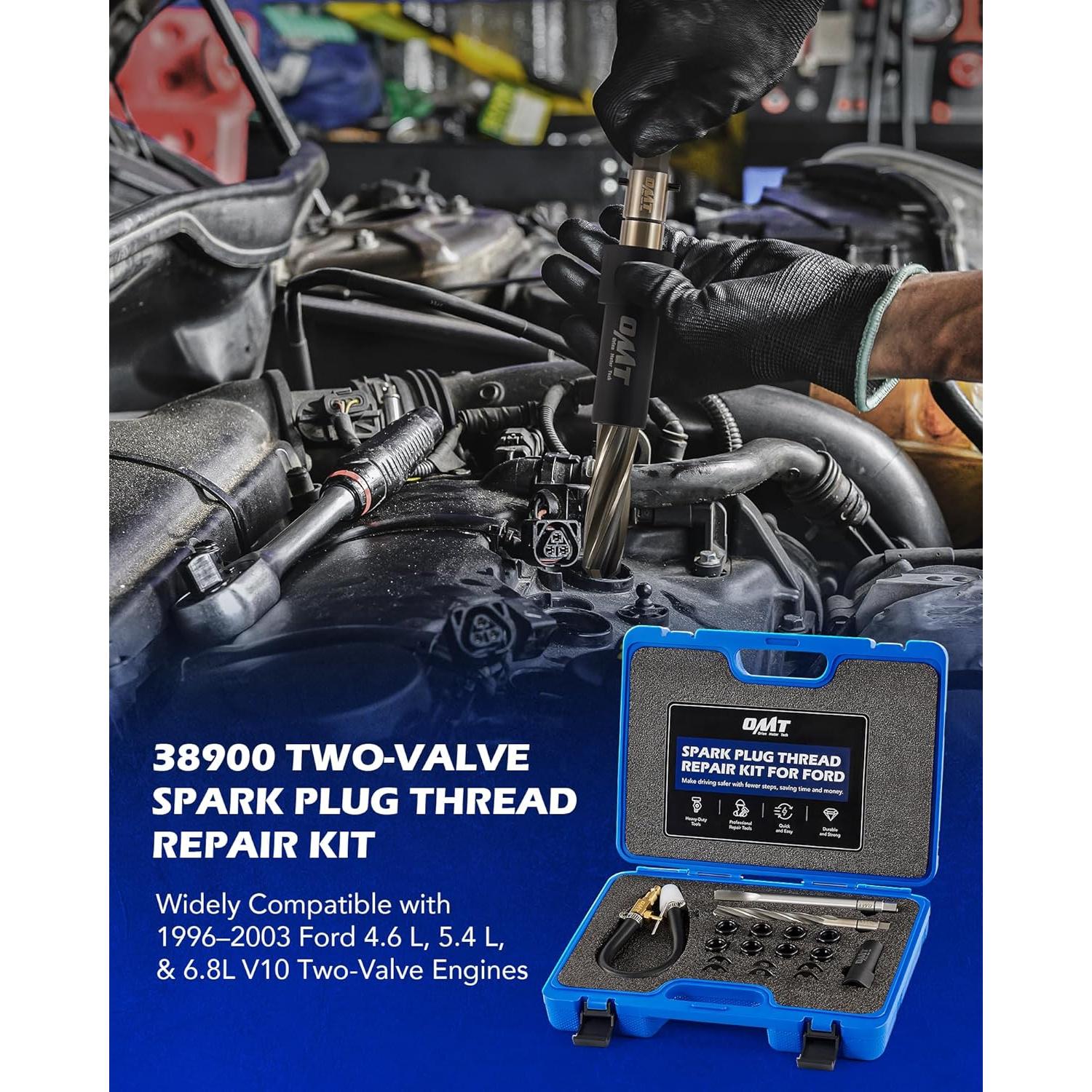 Kit de reparación de bujías Orion Motor Tech M14-1.25 para Ford