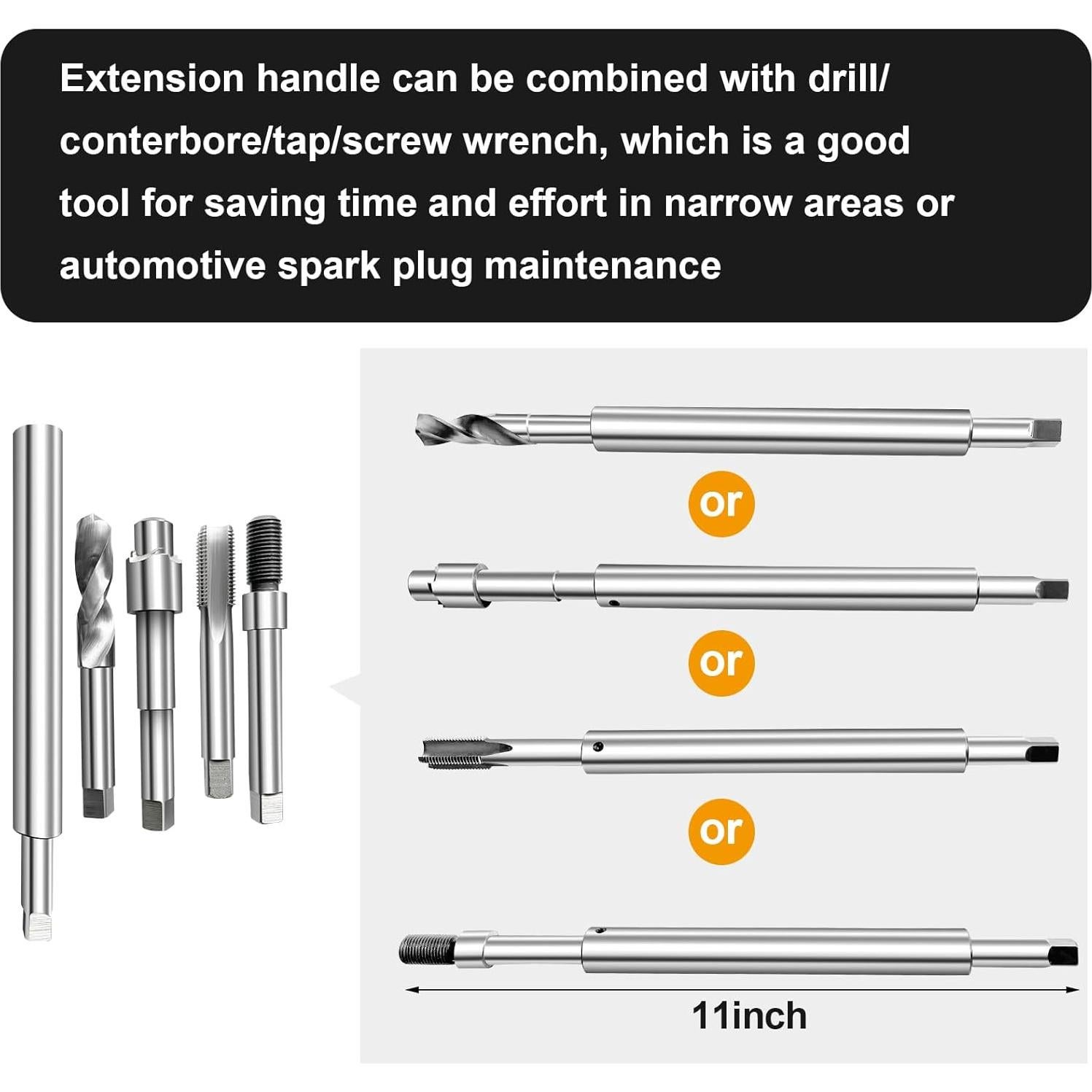 Kit de Reparación de Roscas BZBMGMO M10x1.0, 28 cm