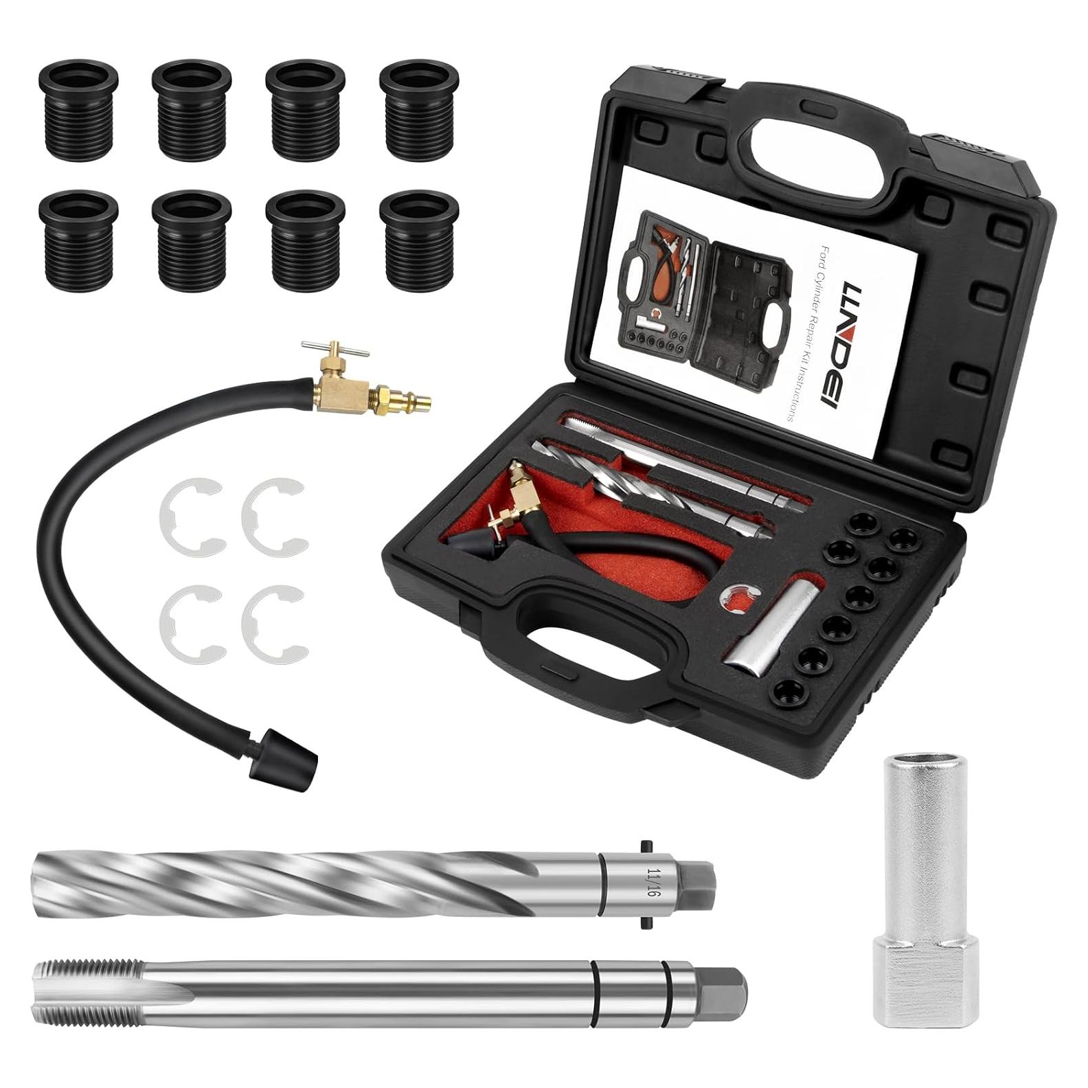 Kit de Reparación de Roscas de Bujías LLNDEI 16 PCS para Ford