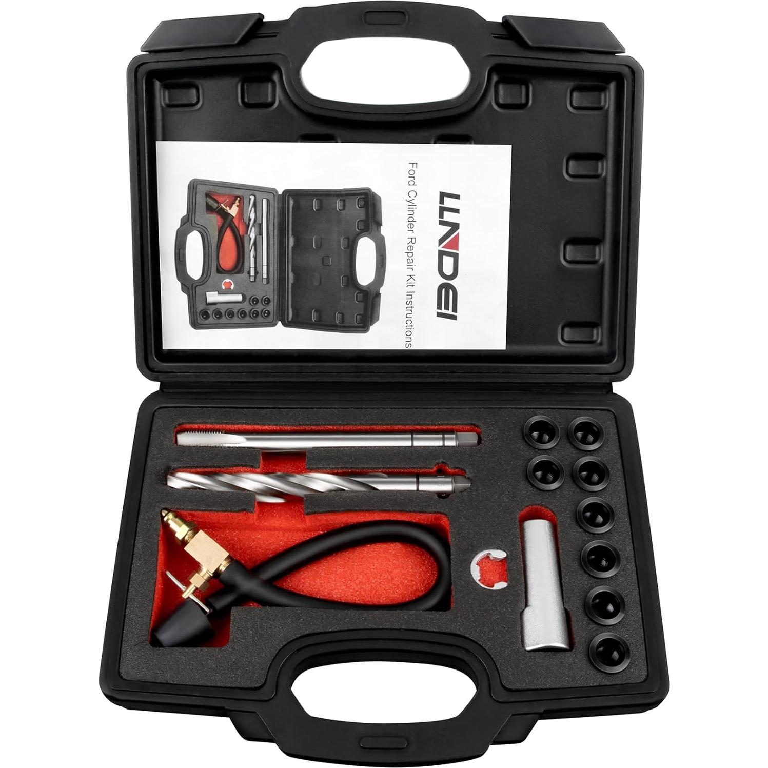 Kit de Reparación de Roscas de Bujías LLNDEI 16 PCS para Ford