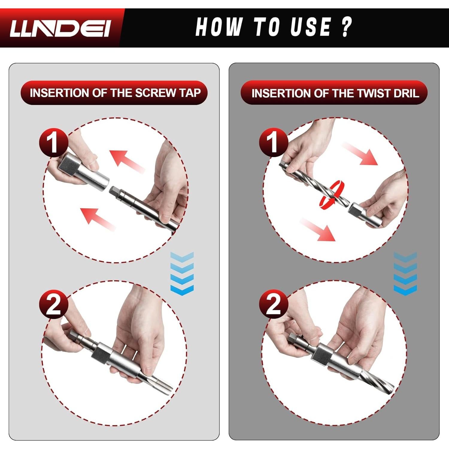 Kit de Reparación de Roscas de Bujías LLNDEI 16 PCS para Ford