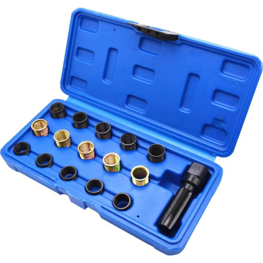 Kit de Reparación de Roscas de Bujías Tookie 16pcs M14 x 1.25