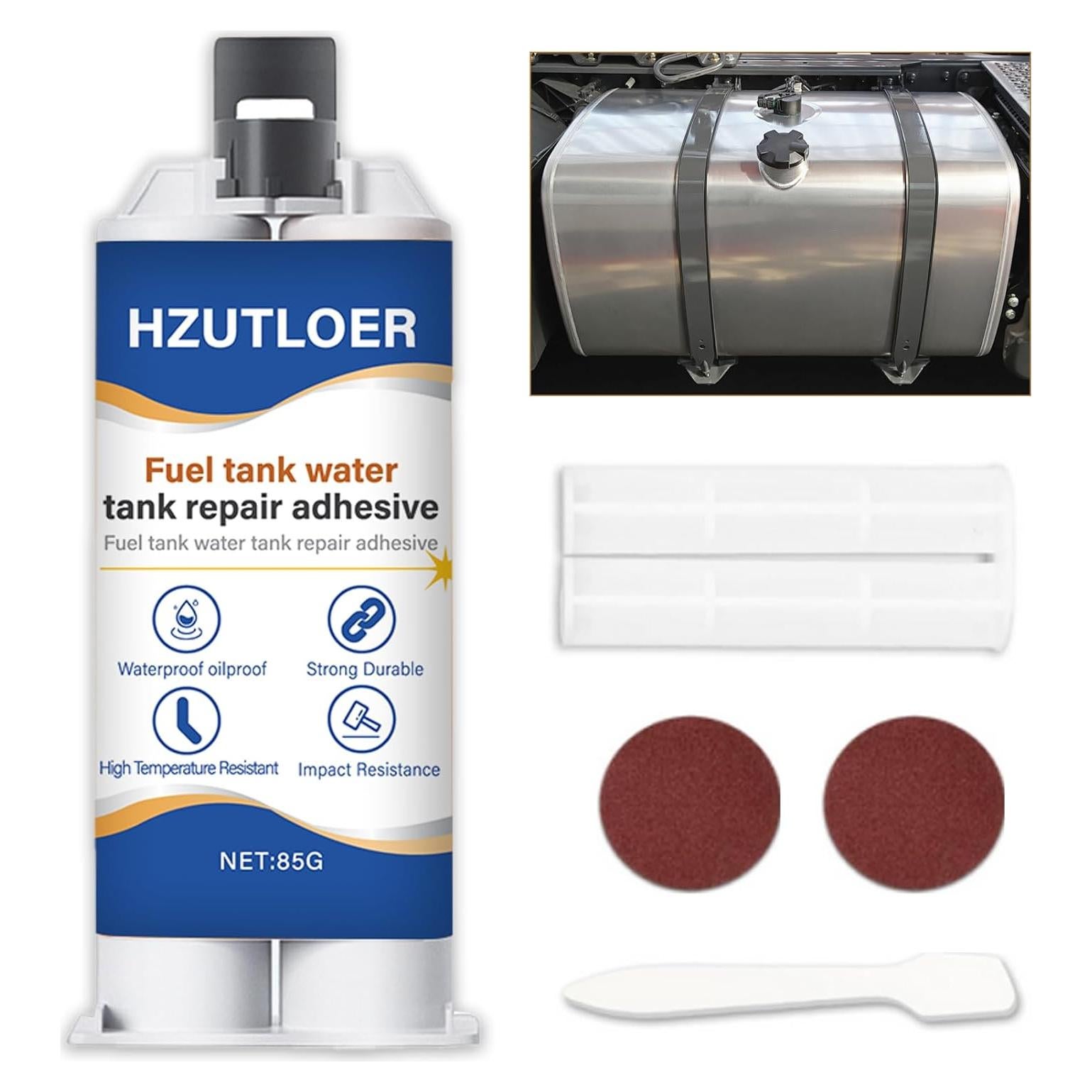 Kit Adhesivo Reparación Tanques Combustible 85g Hzutloer