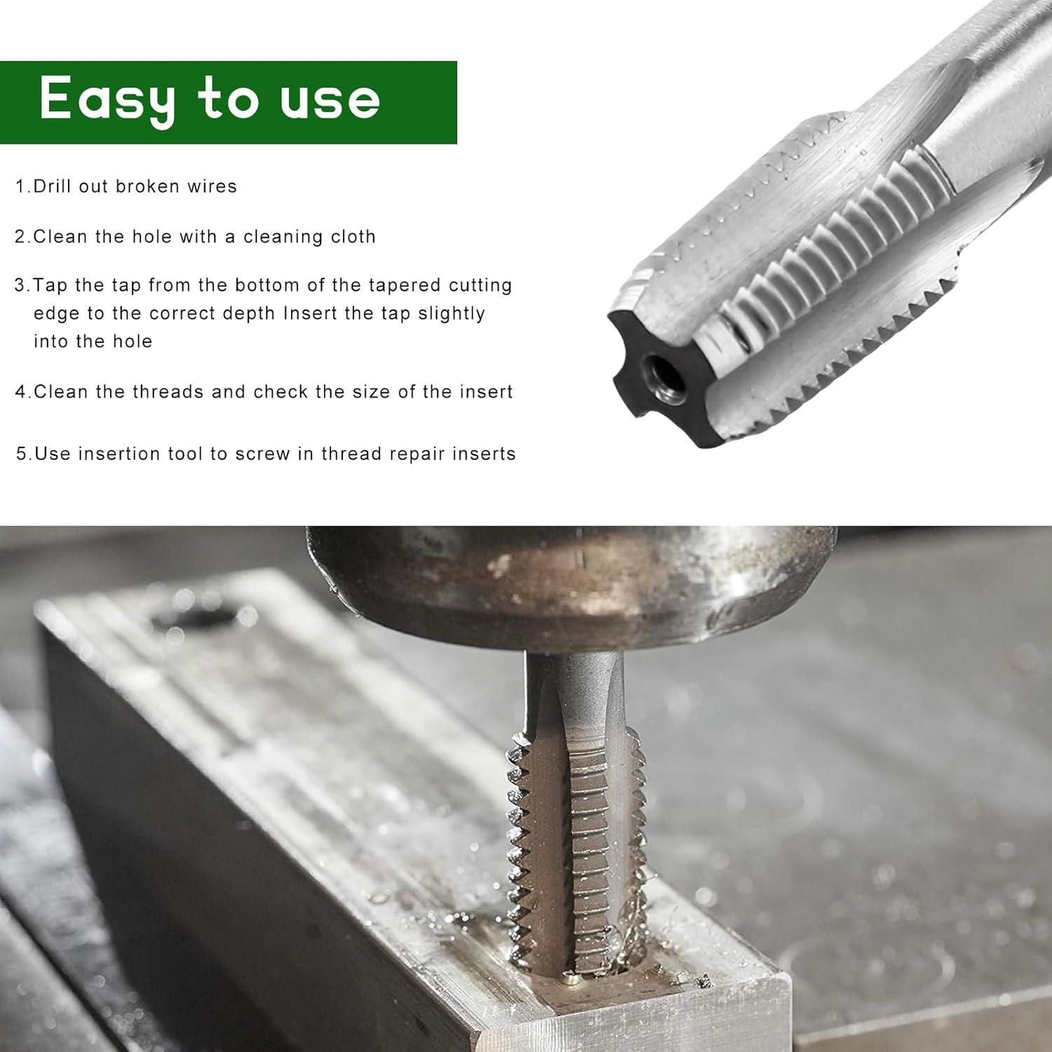 Kit de Reparación de Roscas de Bujía JNXIJ M14x1.25 11 PCS