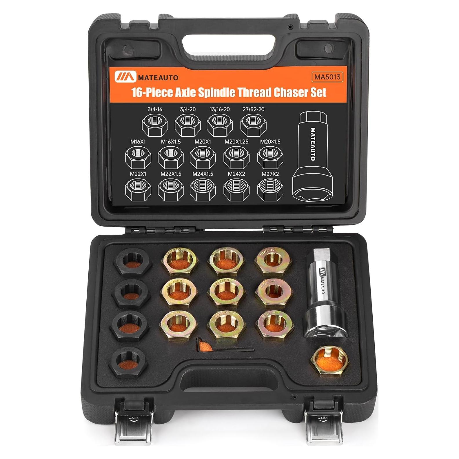 Kit de Reparación de Roscas de Eje MateAuto 16 Piezas
