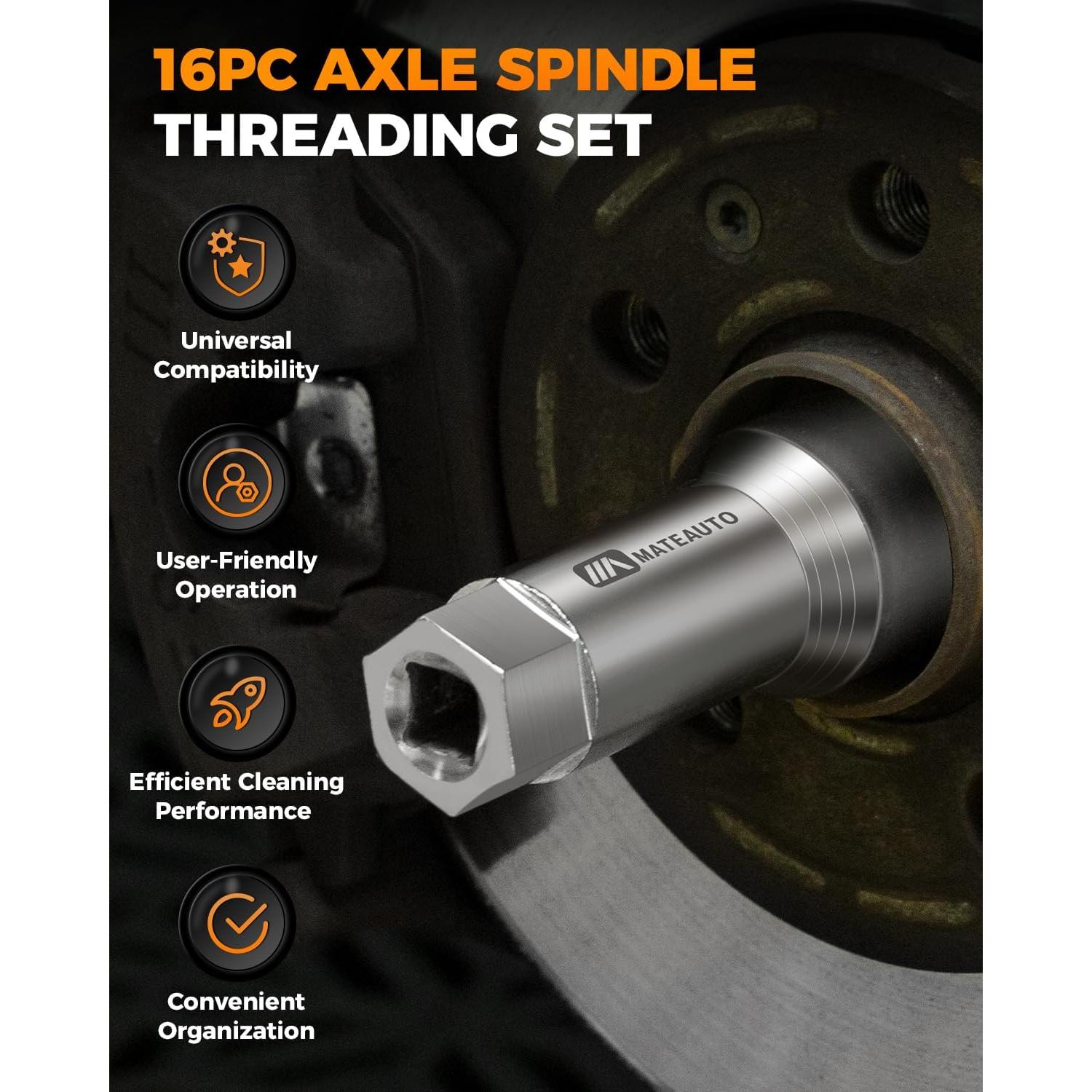 Kit de Reparación de Roscas de Eje MateAuto 16 Piezas