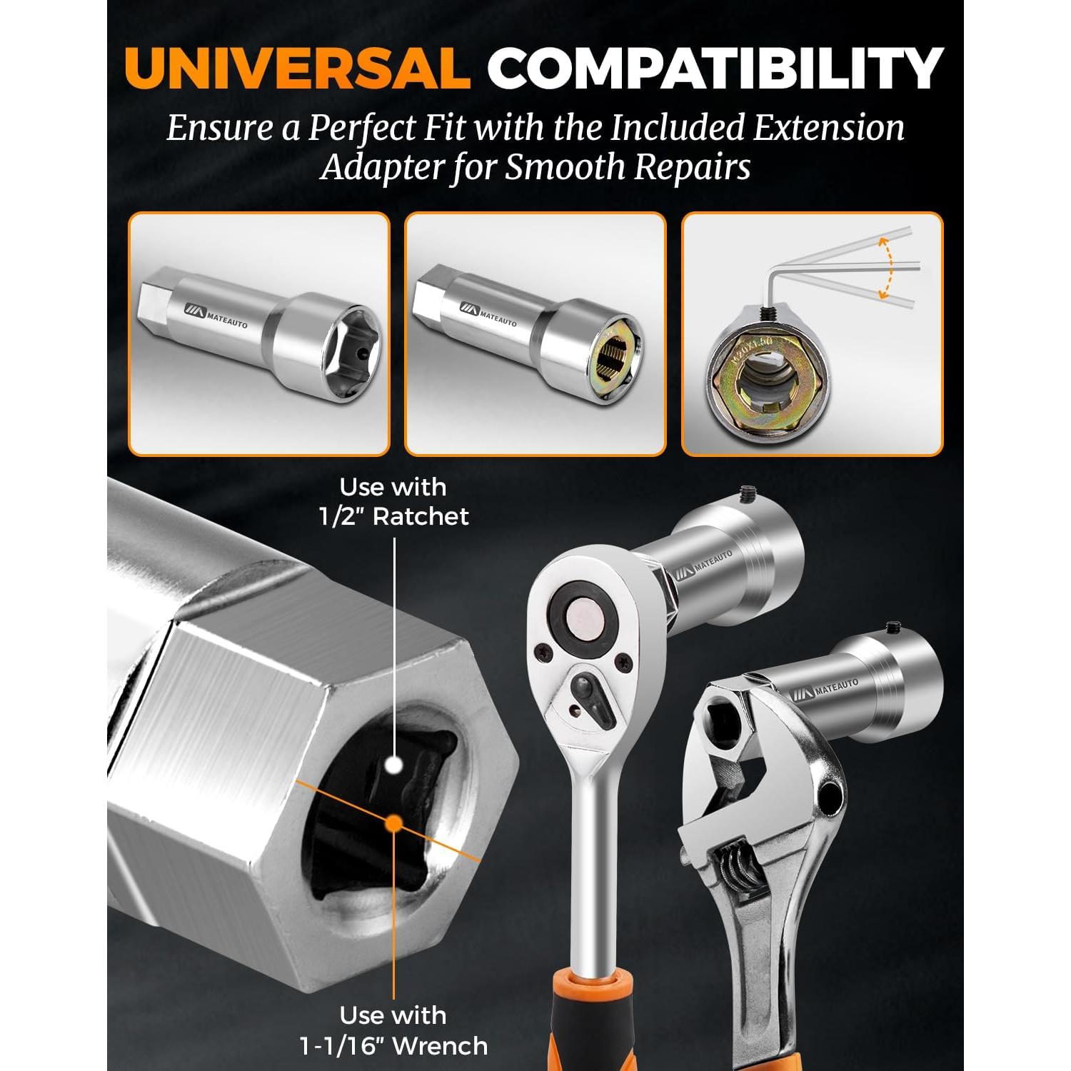 Kit de Reparación de Roscas de Eje MateAuto 16 Piezas