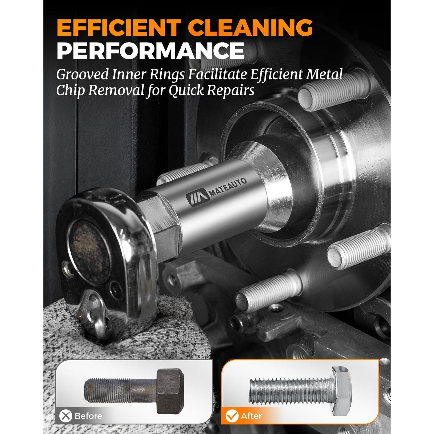 Kit de Reparación de Roscas de Eje MateAuto 16 Piezas