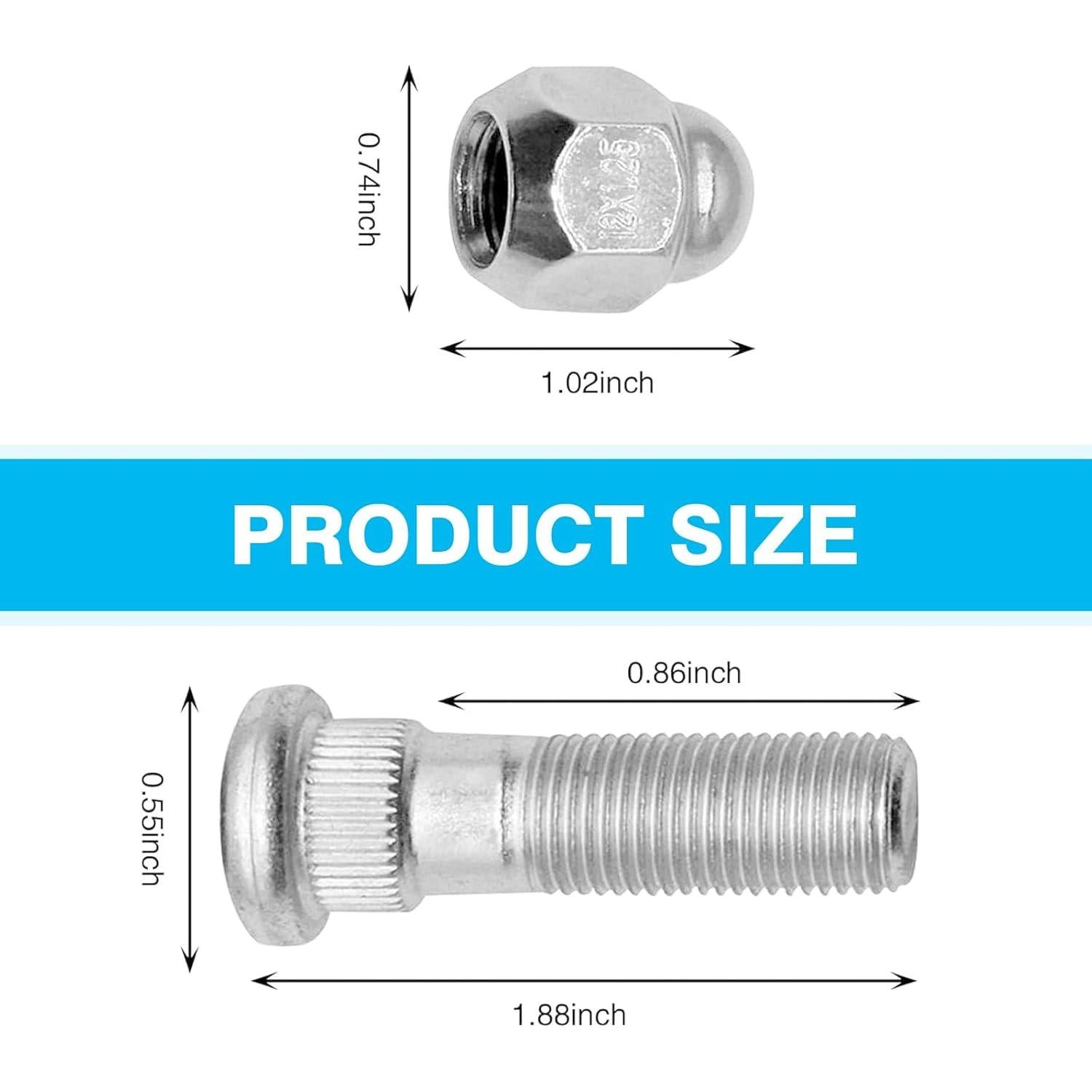 Kit de 4 PZS Rueda y Tuerca de Llanta Dogary M12 x 1.25