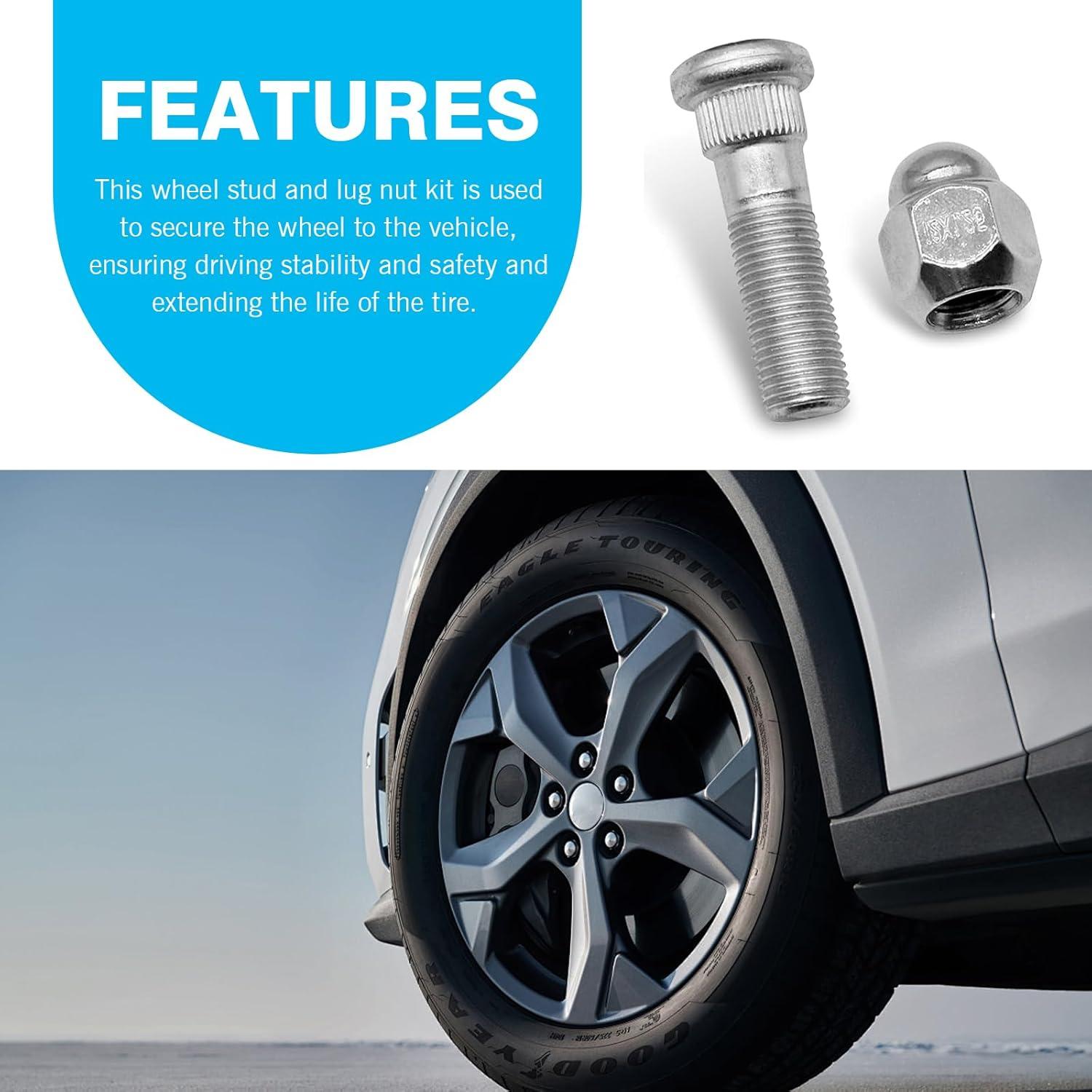 Kit de 4 PZS Rueda y Tuerca de Llanta Dogary M12 x 1.25