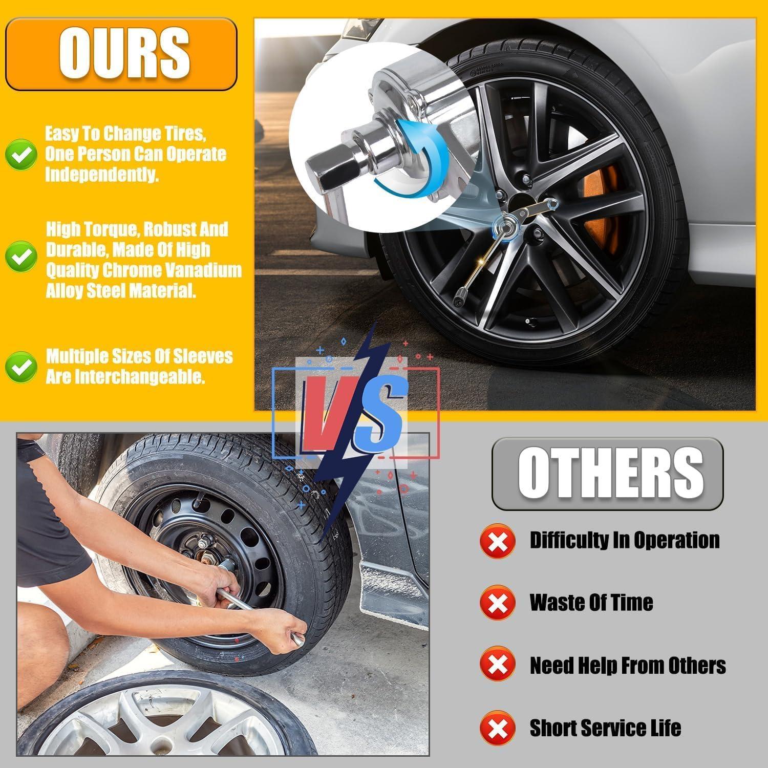 Juego de Llave Multiplicadora de Par Angchun 1/2" 5PCS